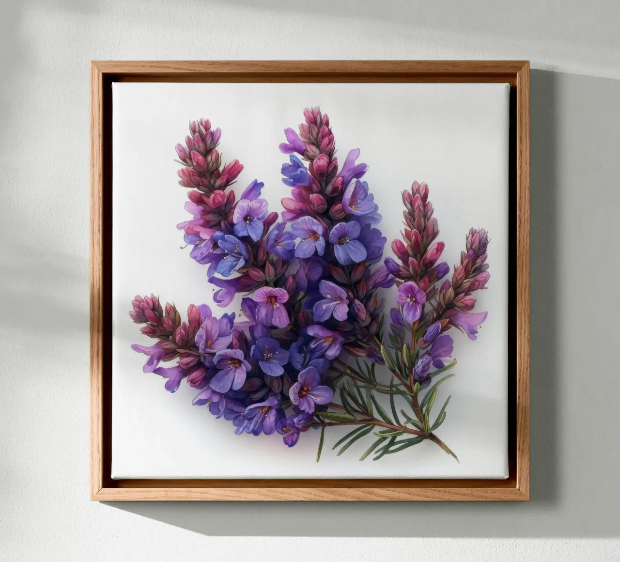 Heidebloem 3 canvas met Baklijst van Bold Blooms