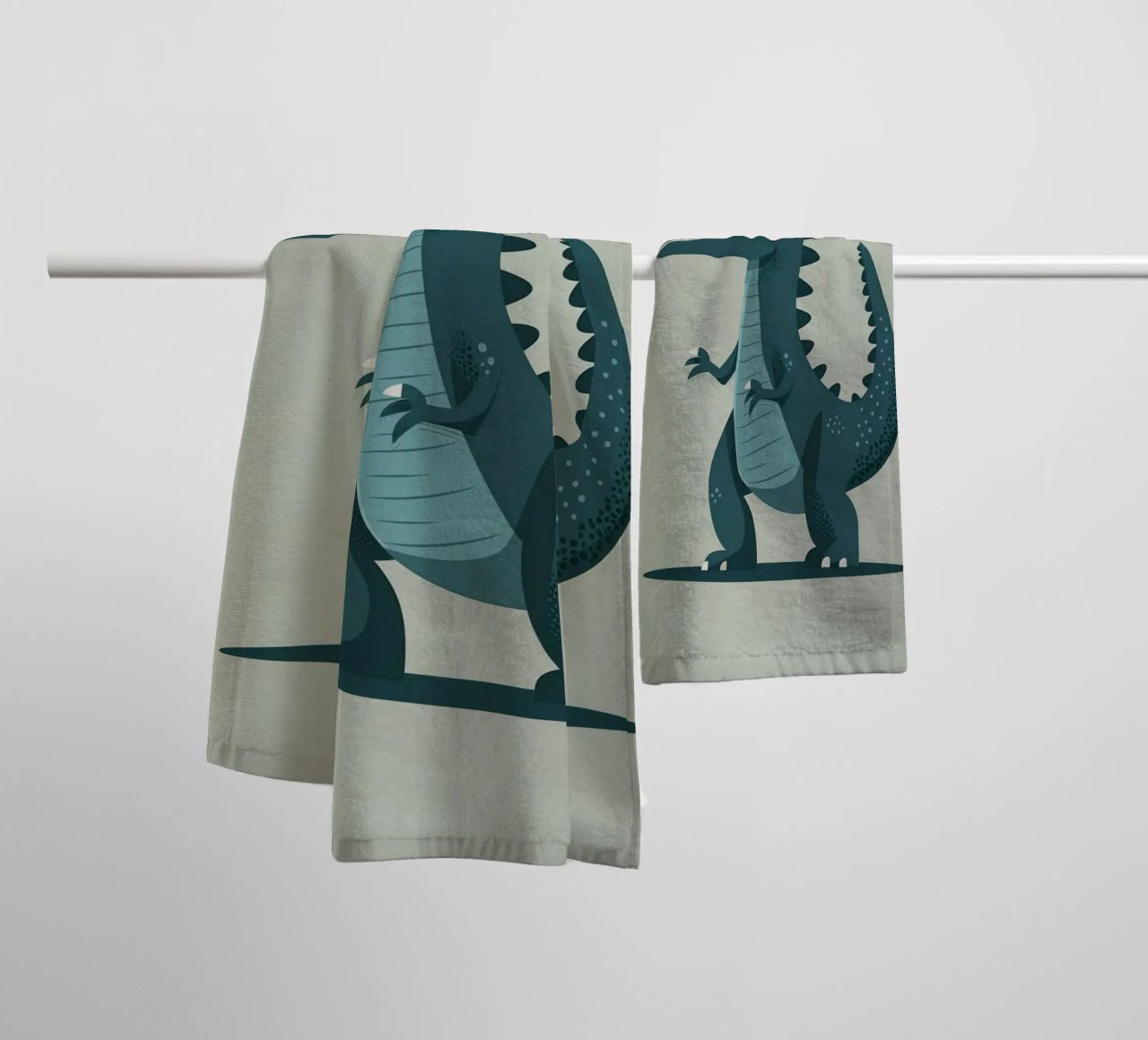 Boho Nursery 10 Dinosaur 4 asciugamano da bagno da Boho Print Collection
