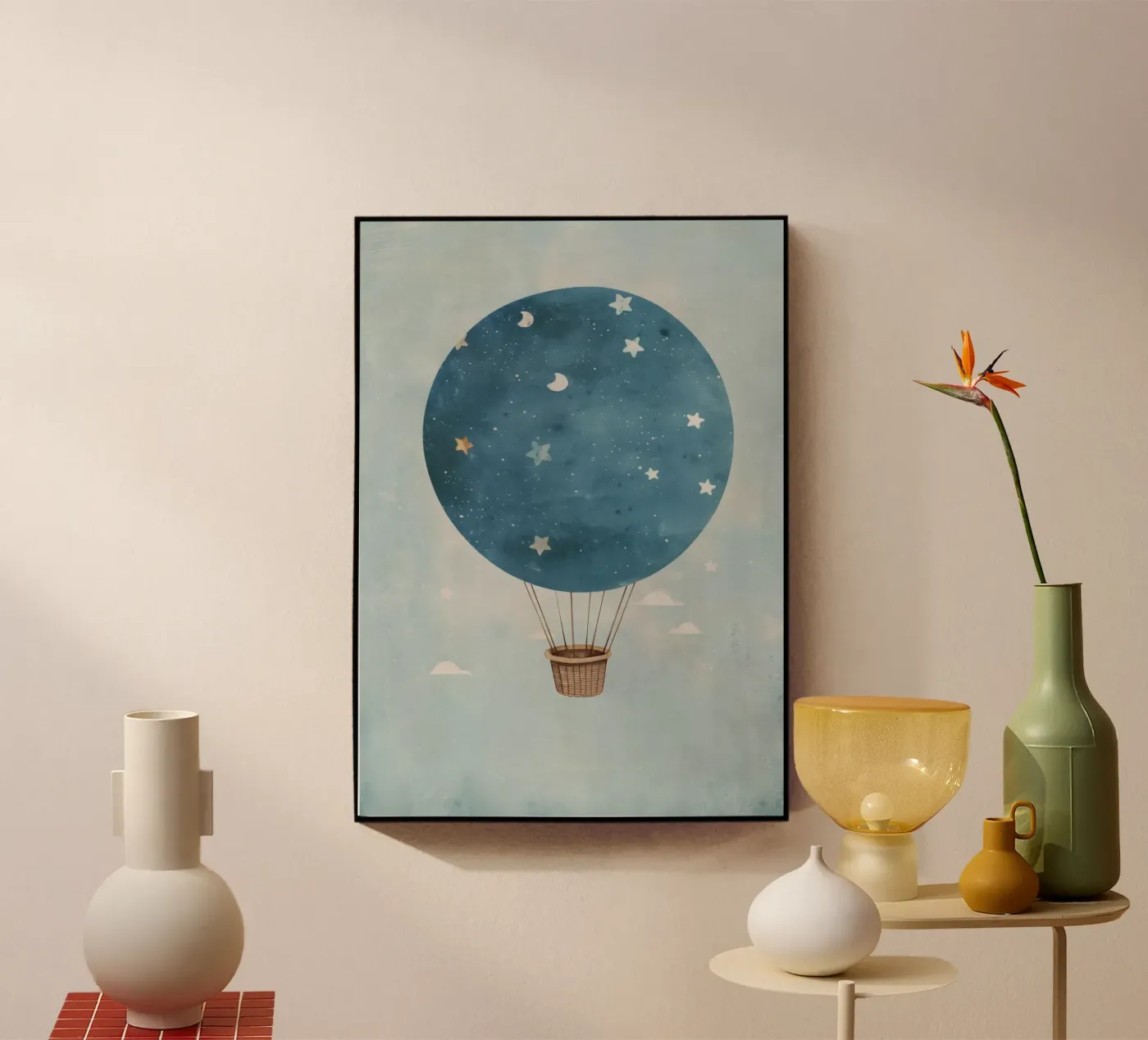 Boho Nursery 11 Balloon acryl van Boho Print Collection