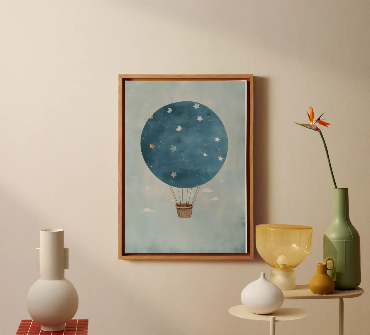 Boho Nursery 11 Balloon tela con Cornice a cassetta da Boho Print Collection