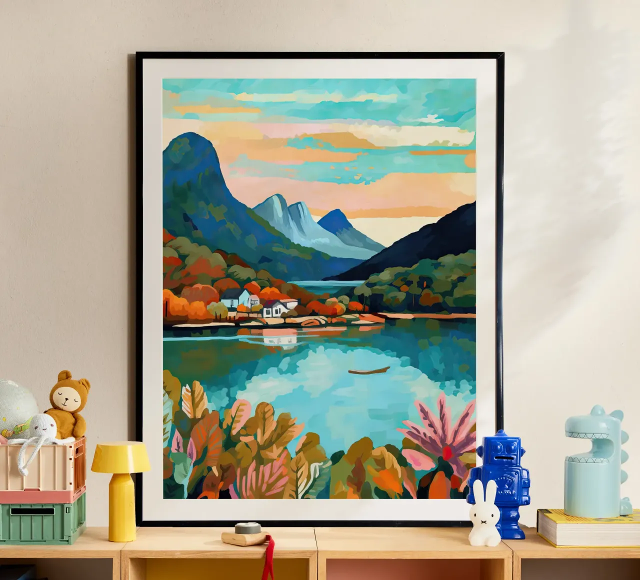 Cradle Mountain, Dove Lake, Australia, Arte di viaggio poster con telaio in alluminio da Peaches Art Prints