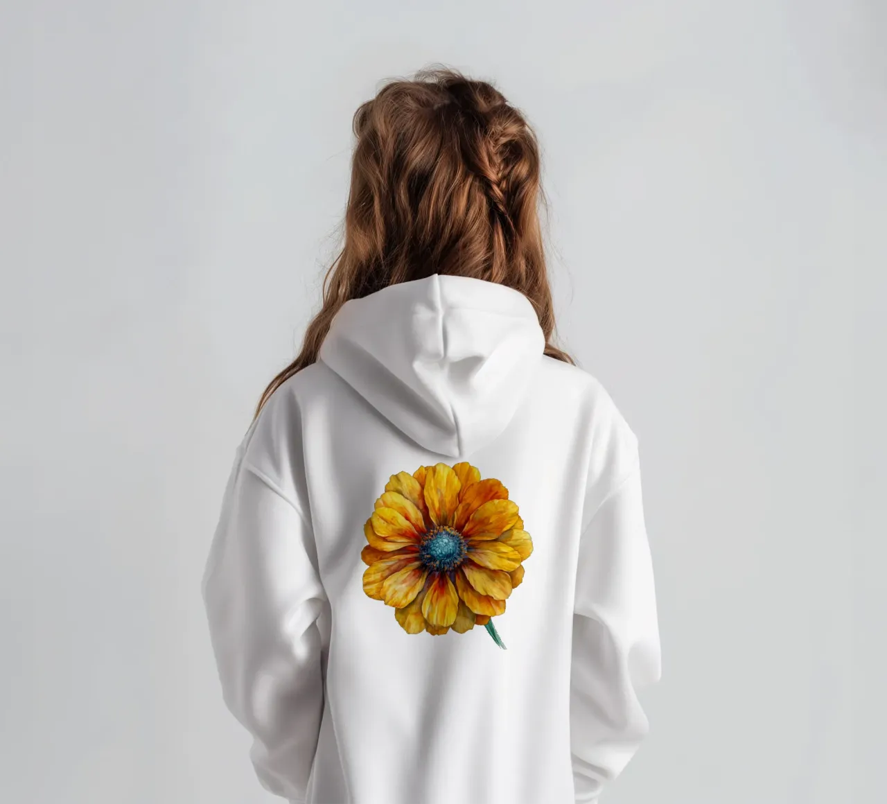 Fiore di Helenium 2 felpa bambino con cappuccio da Bold Blooms