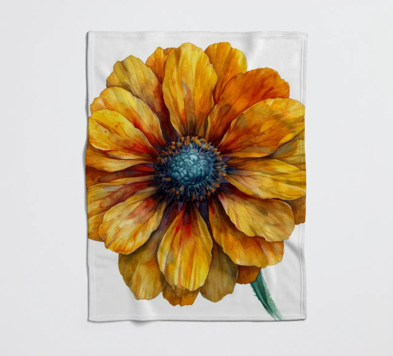 Fiore di Helenium 2 coperta in pile da Bold Blooms