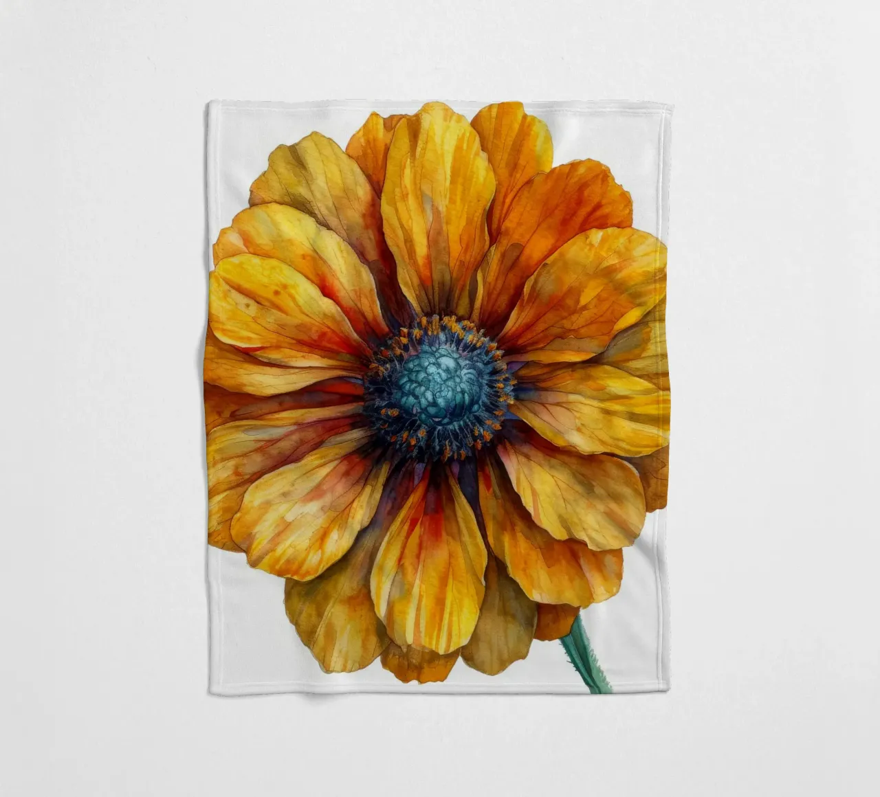 Fiore di Helenium 2 coperta in pile da Bold Blooms