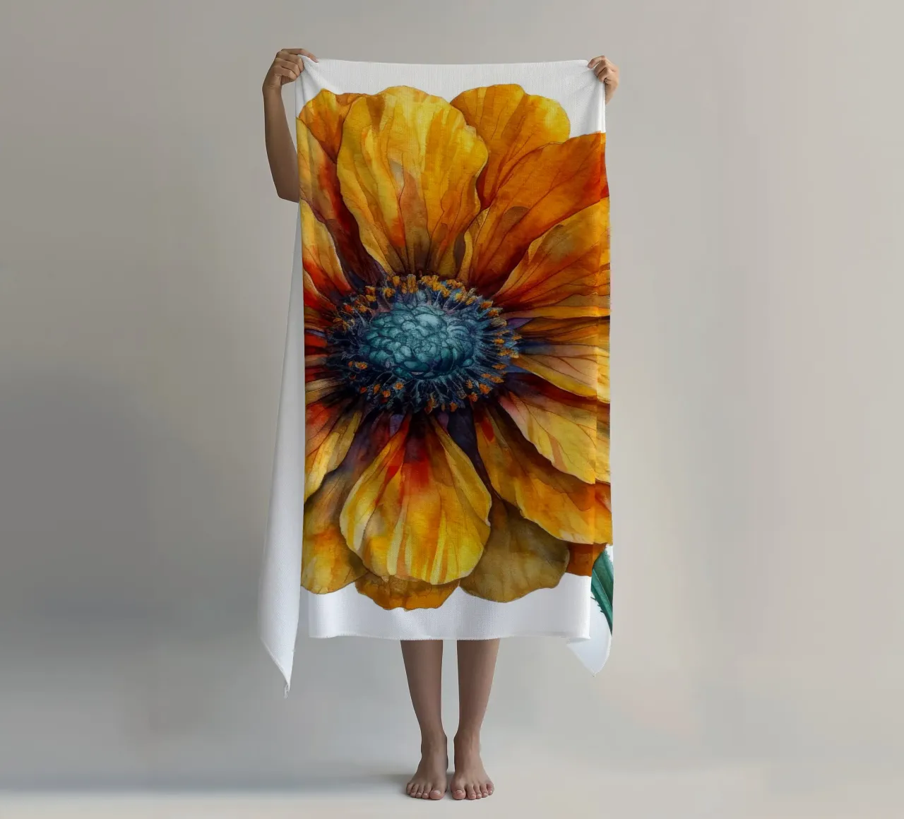 Fiore di Helenium 2 telo mare da Bold Blooms