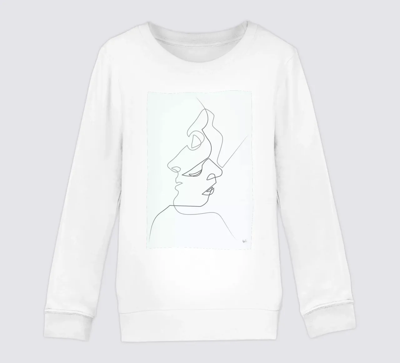 Close on White Kinder Sweatshirt von Quibe