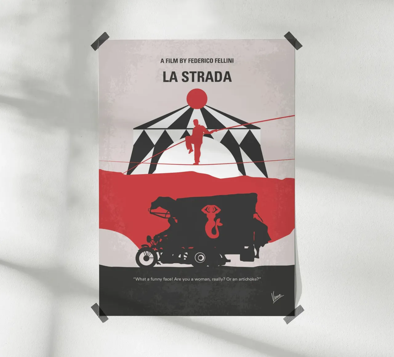 No1100 My La Strada minimal movie poster poster da Chungkong