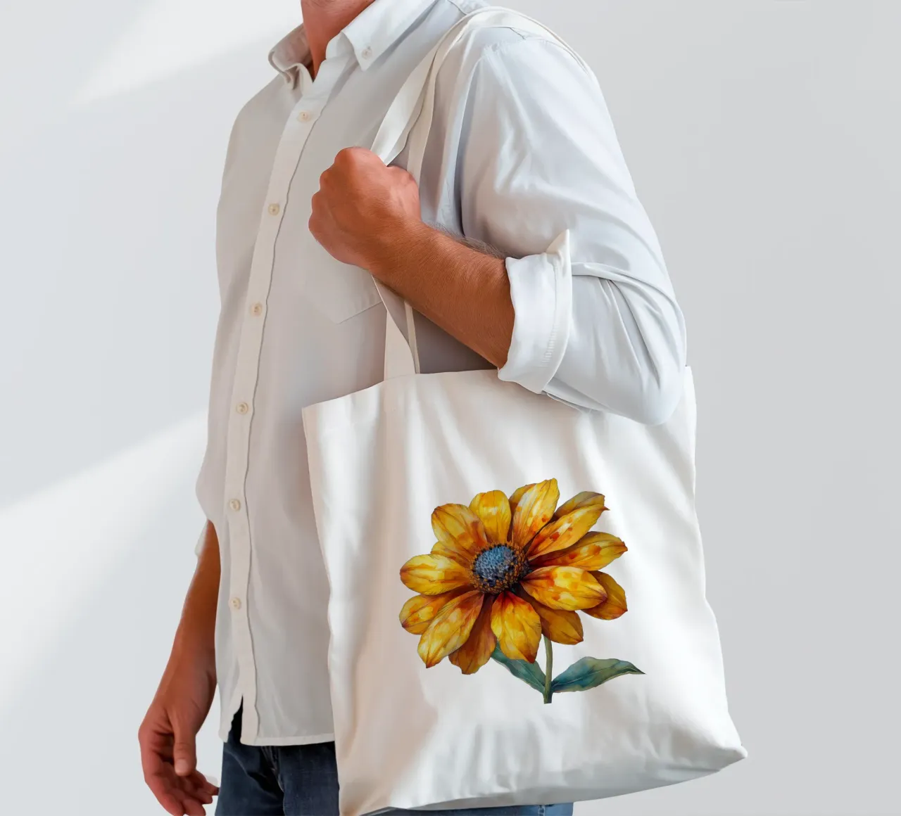 Fiore di Helenium 3 borsa in juta da Bold Blooms