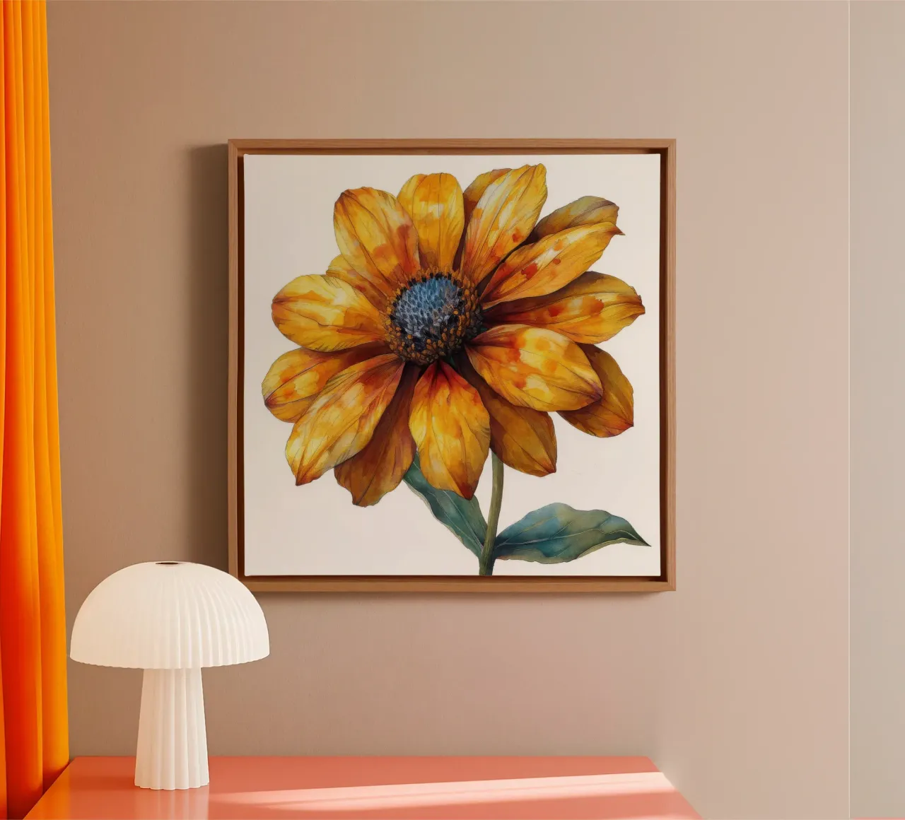 Fiore di Helenium 3 tela con Cornice a cassetta da Bold Blooms