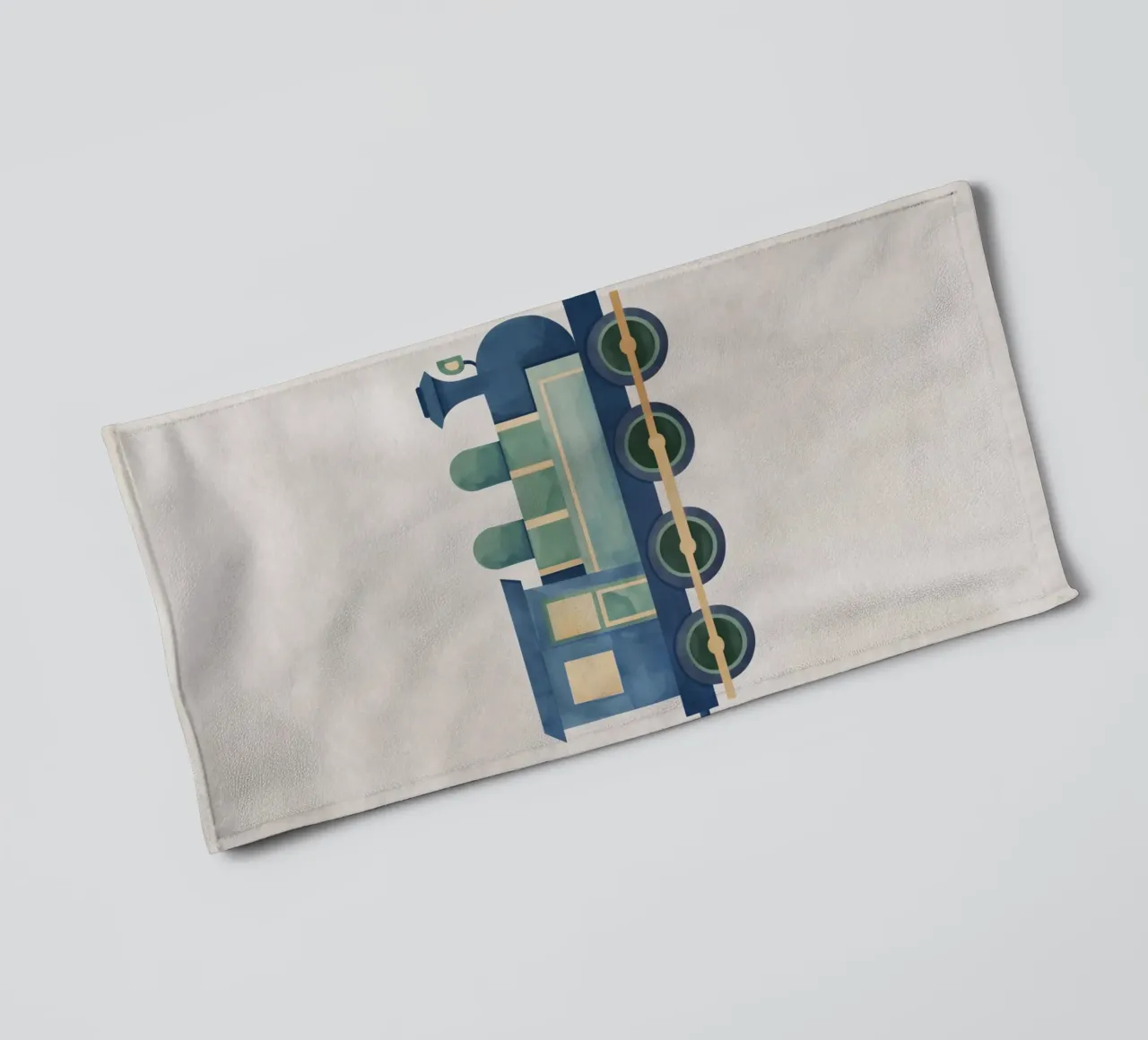 Boho Nursery 11 Locomotive badhanddoek van Boho Print Collection
