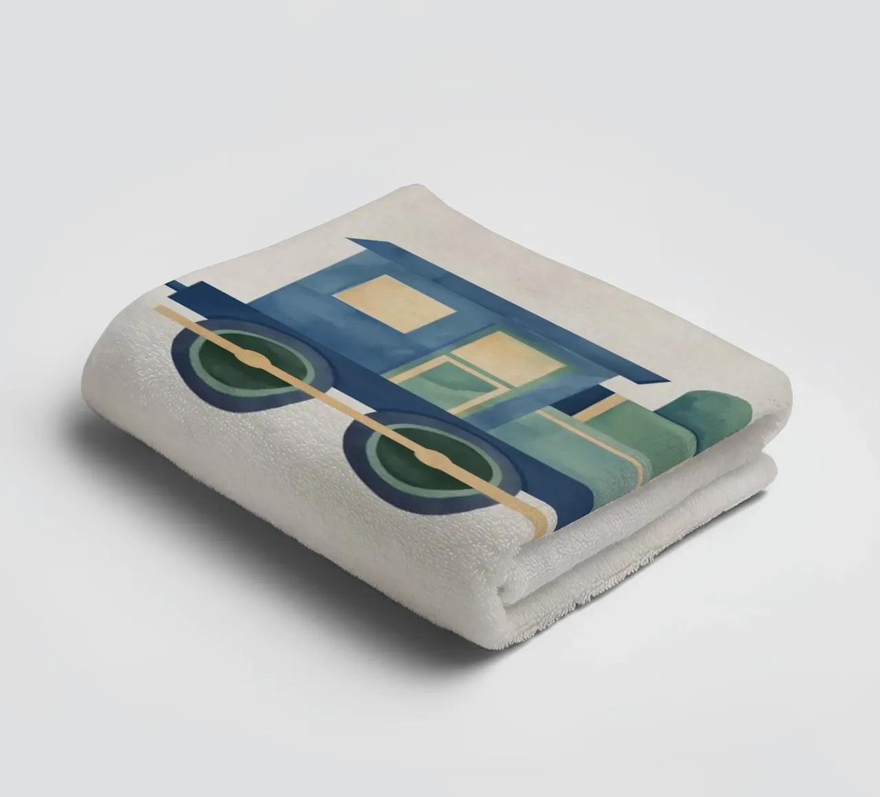Boho Nursery 11 Locomotive badhanddoek van Boho Print Collection