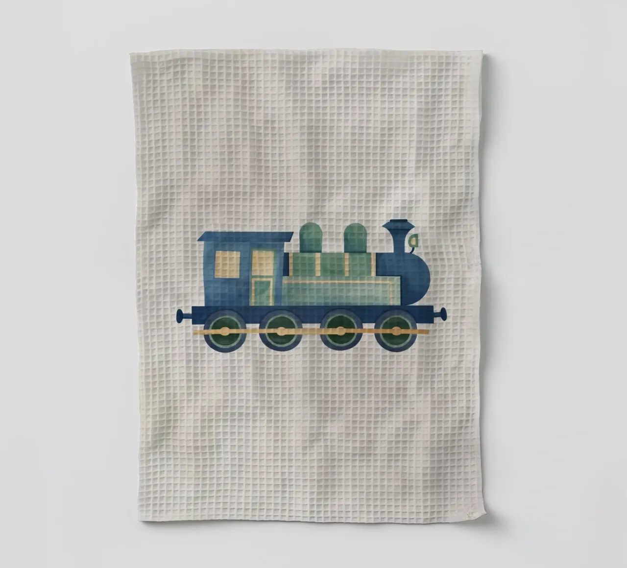 Boho Nursery 11 Locomotive tea towel by Boho Print Collection