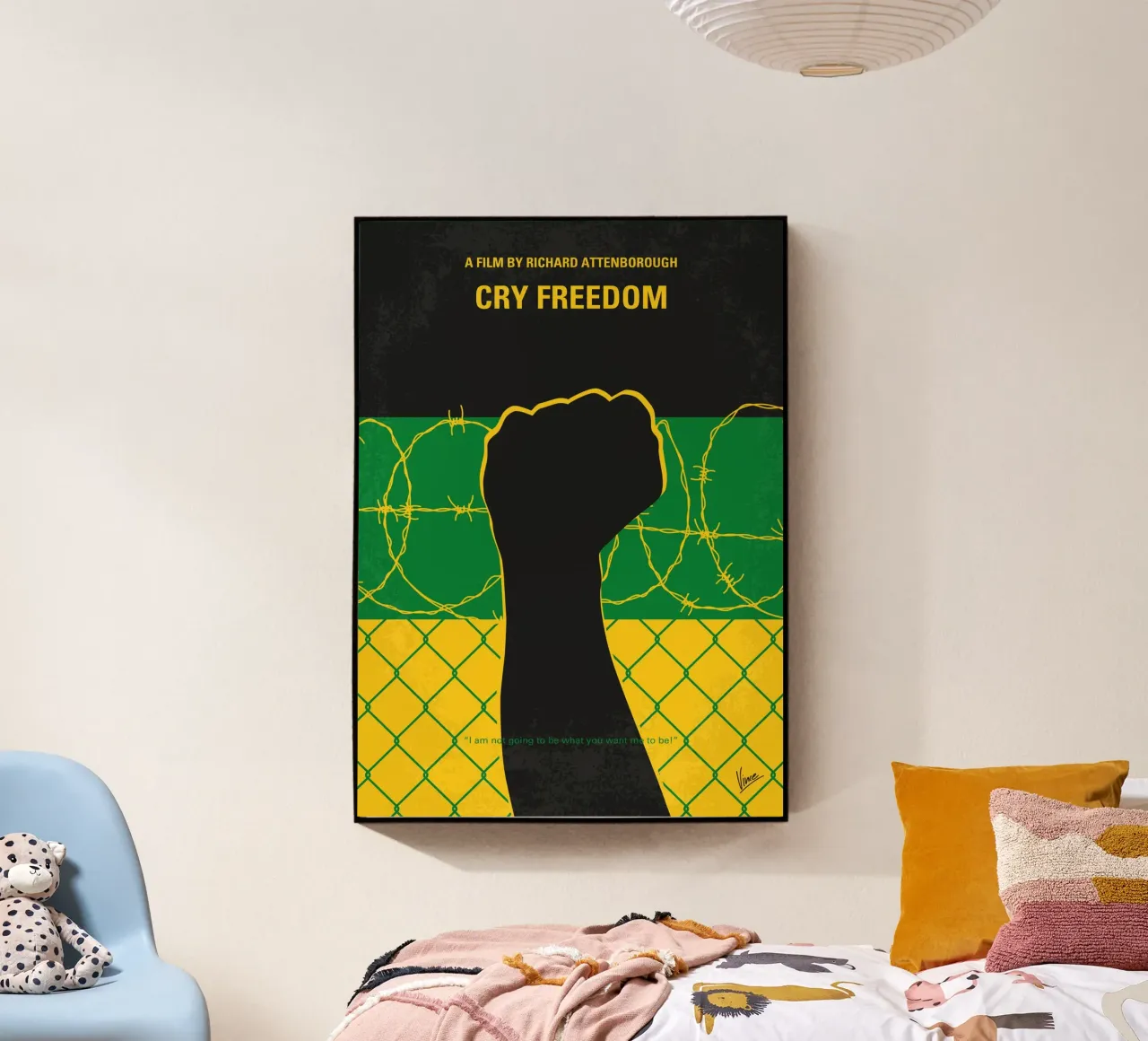 No1104 My Cry Freedom minimal movie poster plexiglass da Chungkong