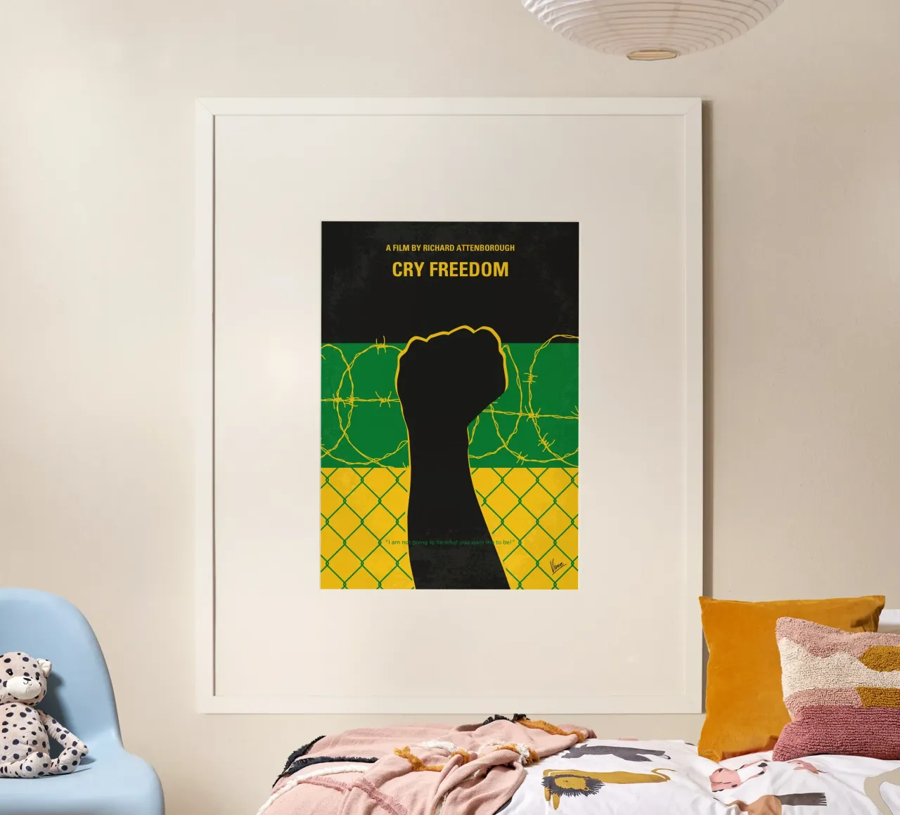 No1104 My Cry Freedom minimal movie poster poster da Chungkong