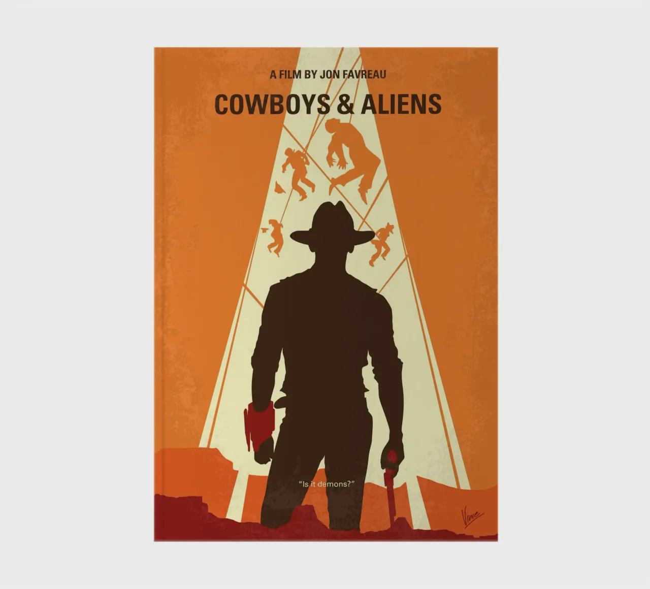 No1105 My Cowboys and Aliens minimal movie poster diario da Chungkong