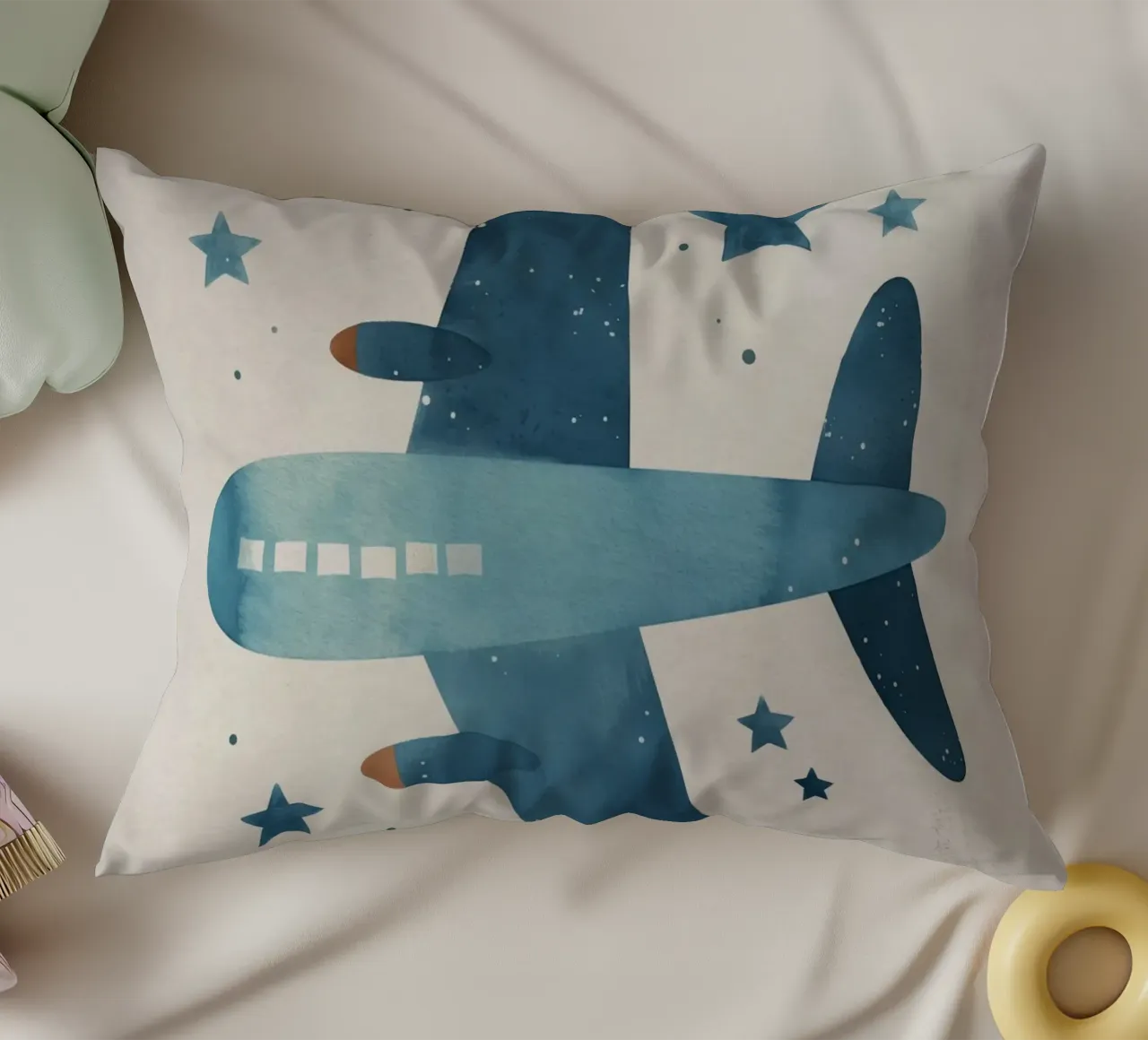 Boho Nursery 11 Plane cuscino da Boho Print Collection