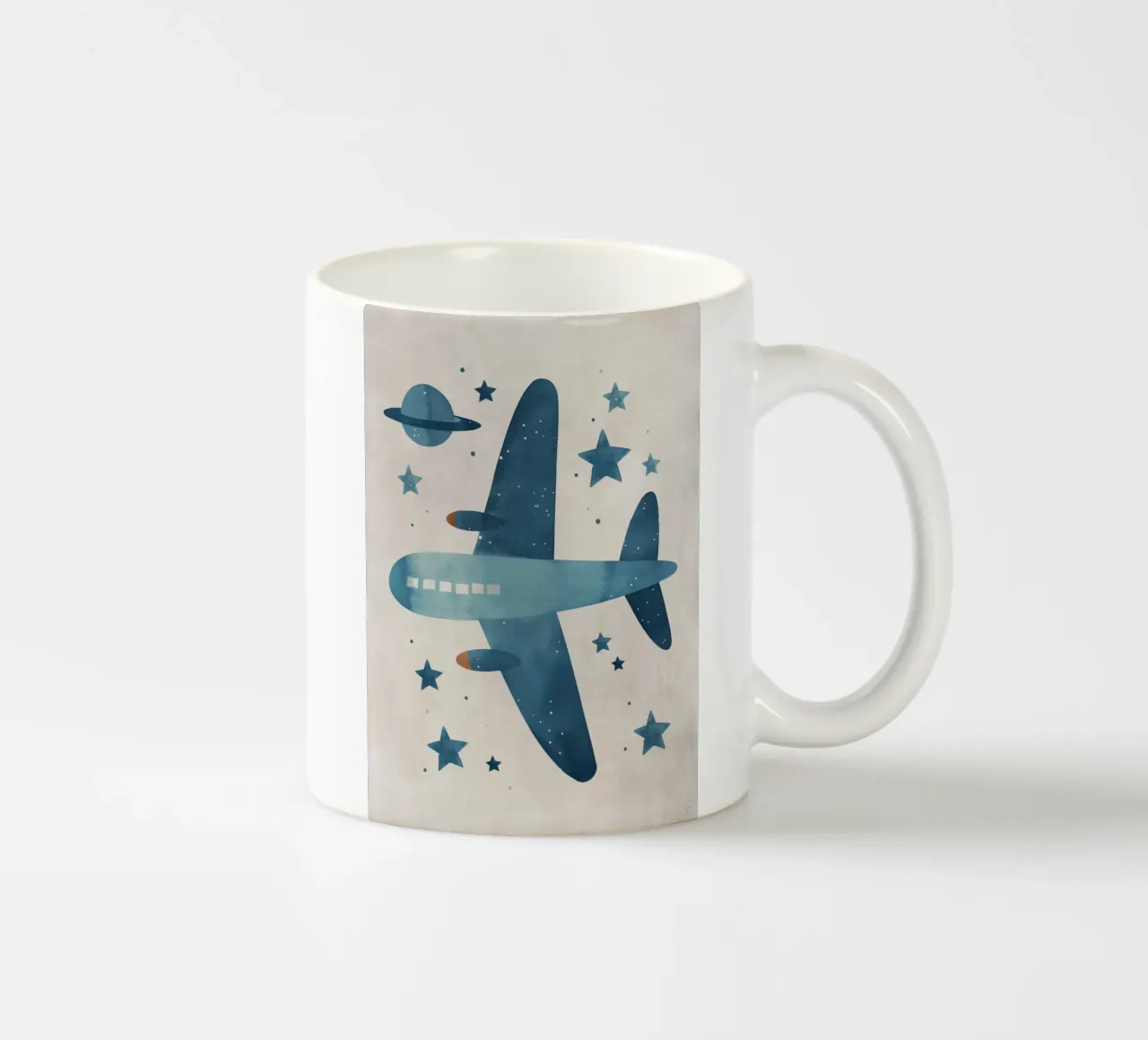Boho Nursery 11 Plane ceramic mug by Boho Print Collection