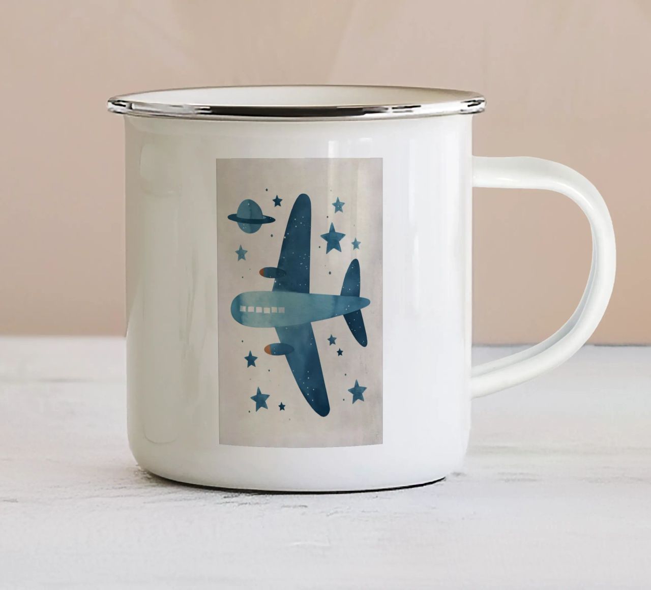 Boho Nursery 11 Plane tazza in smalto da Boho Print Collection
