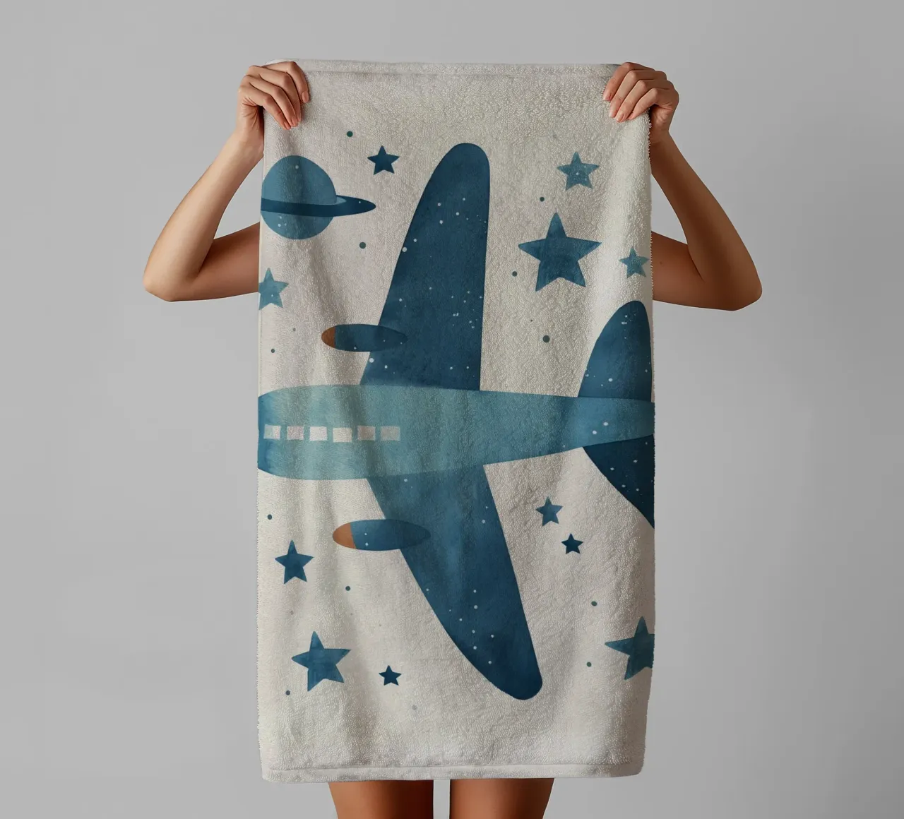 Boho Nursery 11 Plane Handtuch von Boho Print Collection
