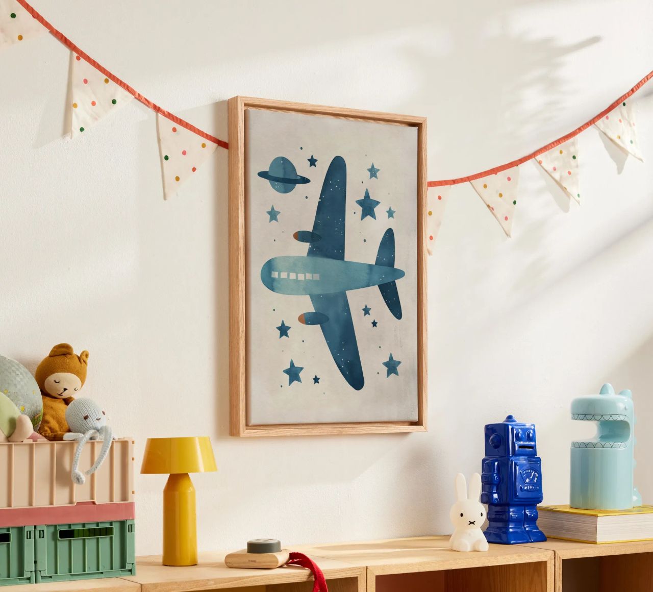 Boho Nursery 11 Plane canvas by Boho Print Collection