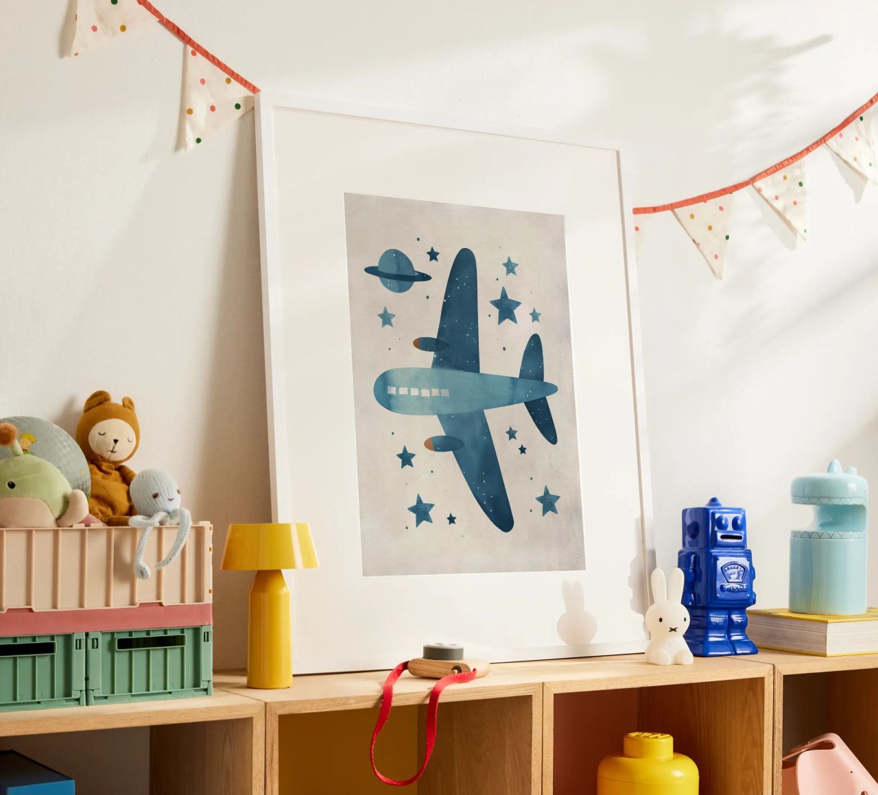 Boho Nursery 11 Plane poster by Boho Print Collection