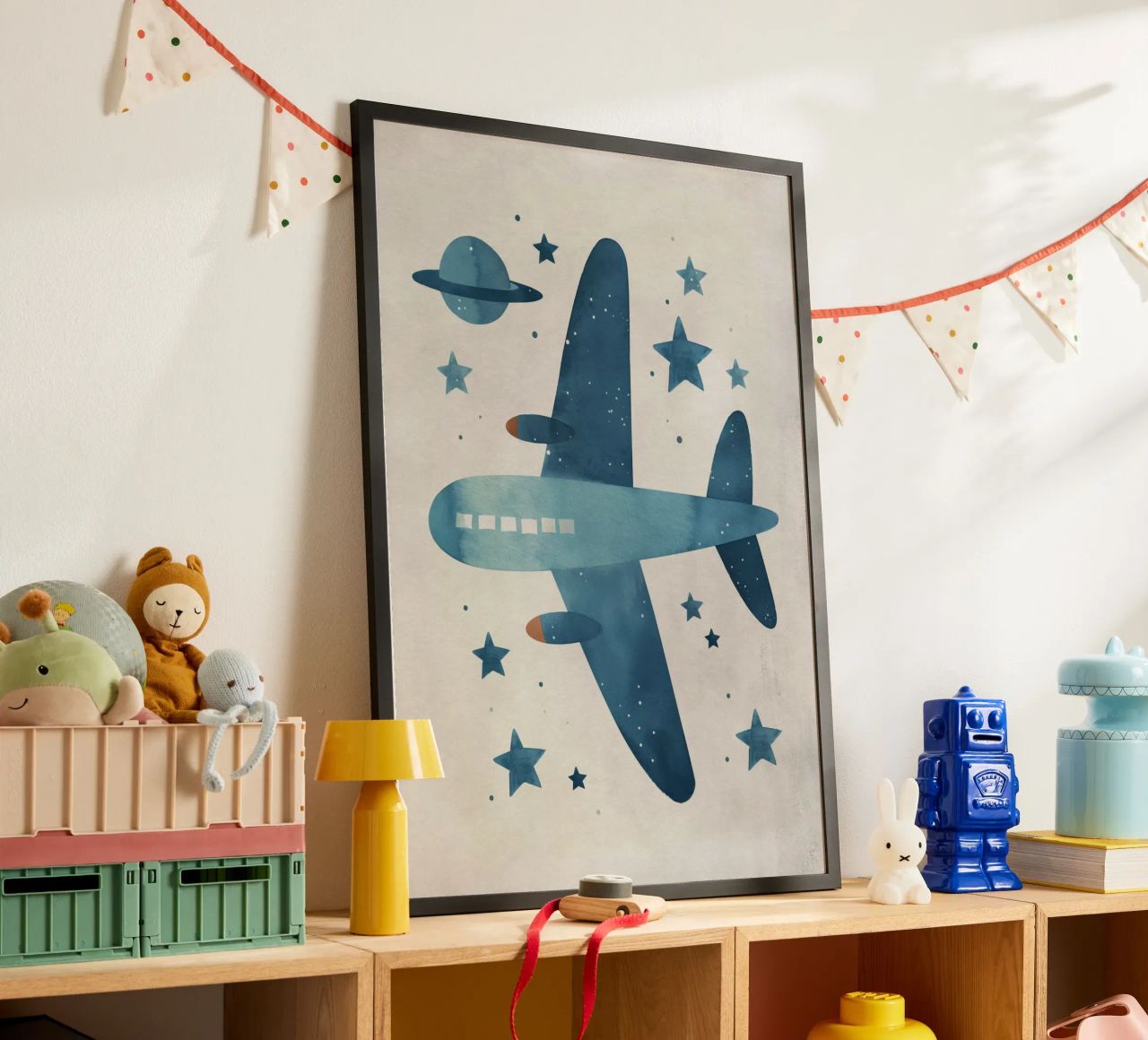 Boho Nursery 11 Plane poster by Boho Print Collection