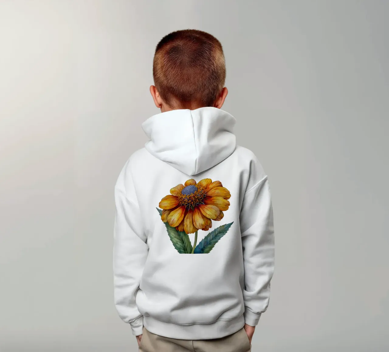 Fiore di Helenium 4 felpa bambino con cappuccio da Bold Blooms