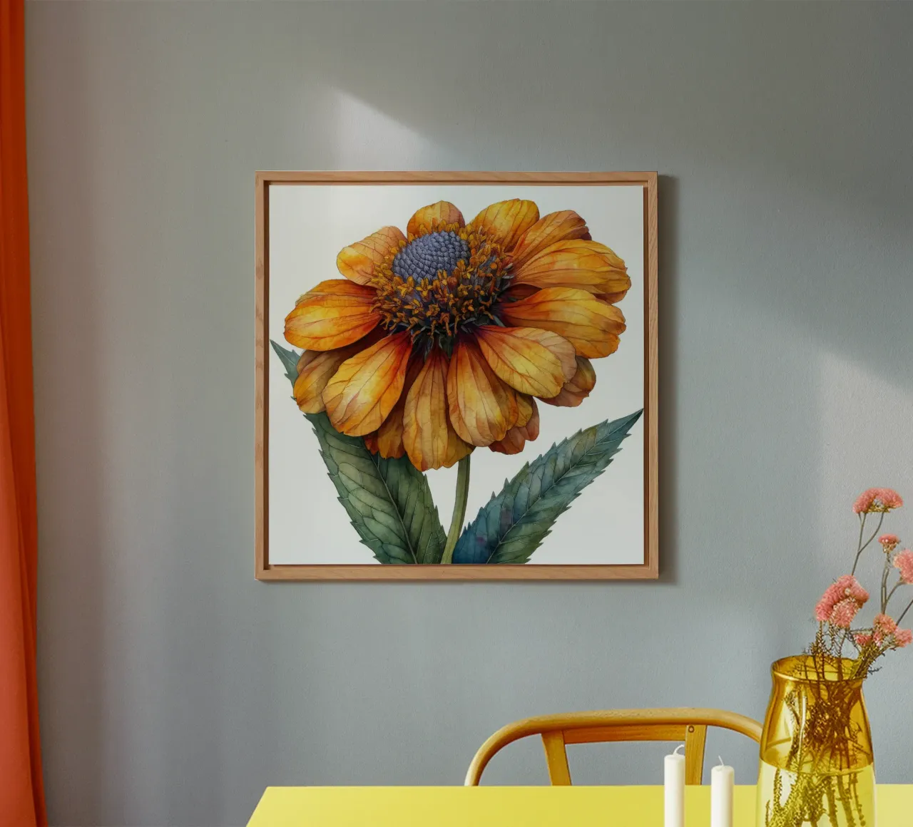 Fiore di Helenium 4 alluminio dibond da Bold Blooms