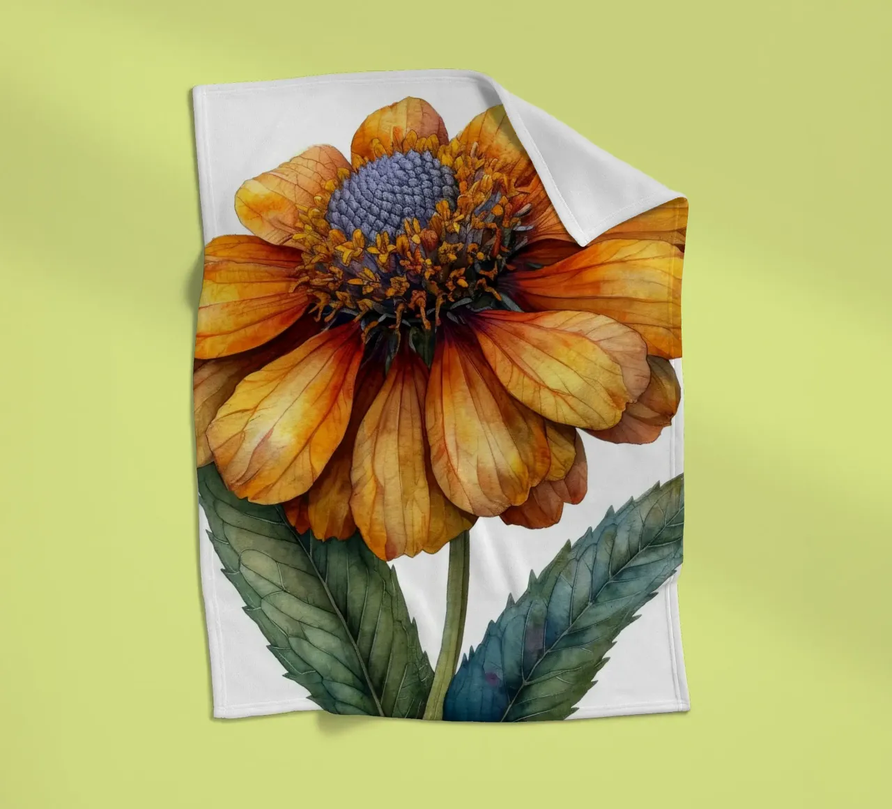Fiore di Helenium 4 coperta in pile da Bold Blooms