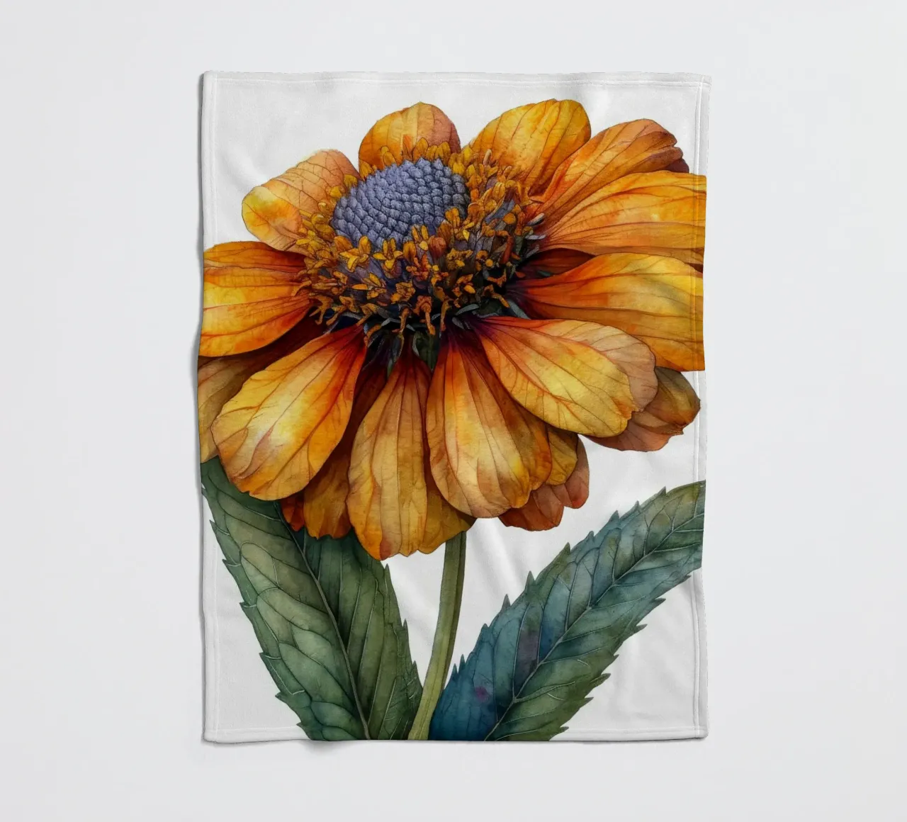 Fiore di Helenium 4 coperta in pile da Bold Blooms