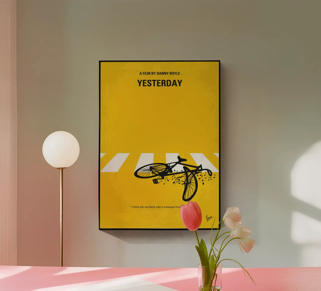 No1106 My Yesterday minimal movie poster plexiglass da Chungkong