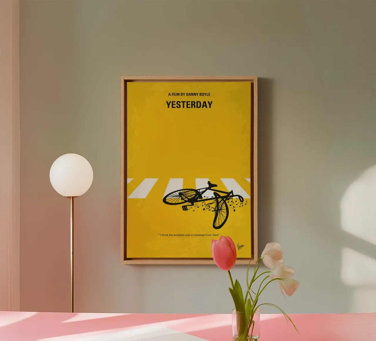 No1106 My Yesterday minimal movie poster tela con Cornice a cassetta da Chungkong