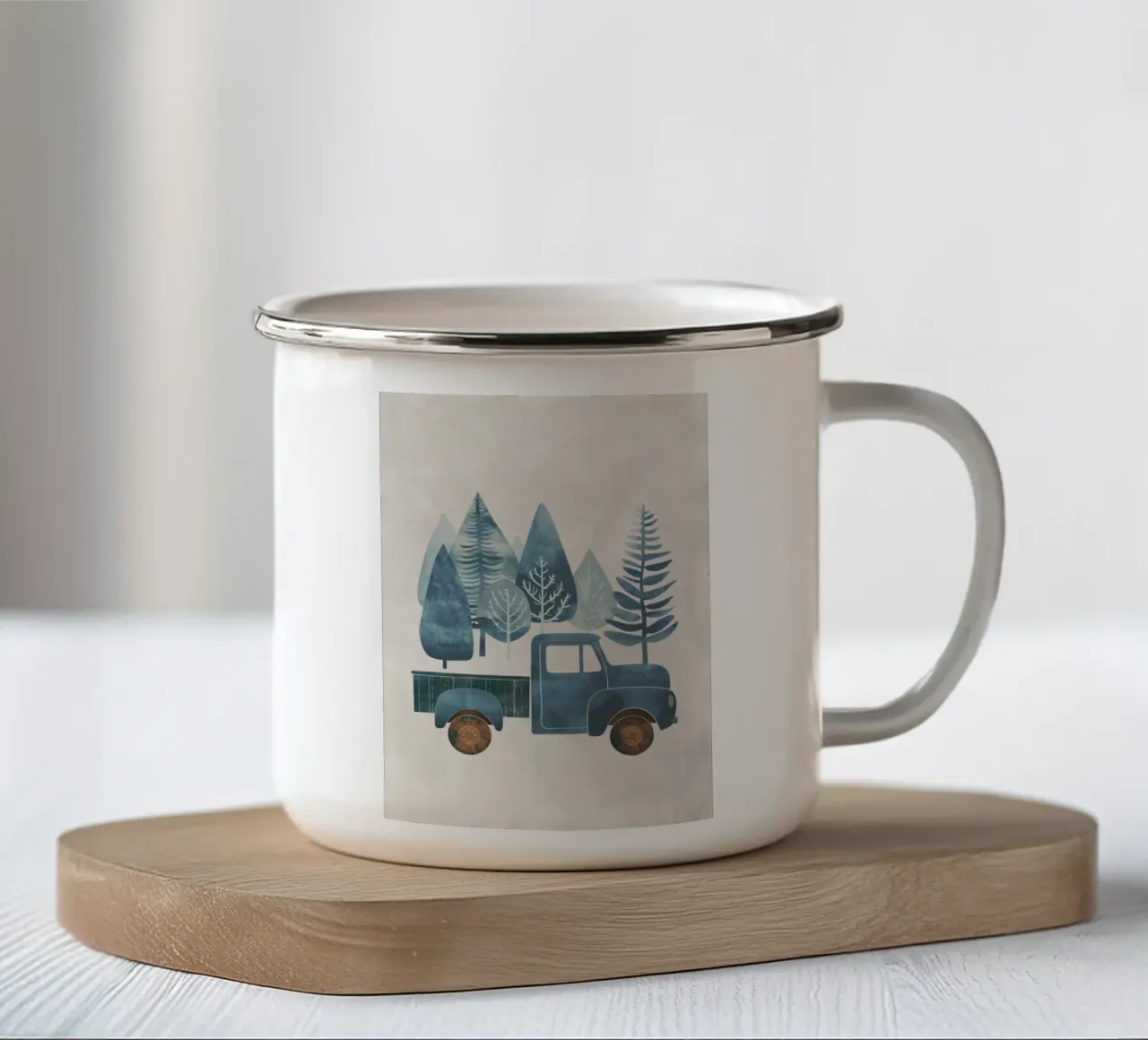 Boho Nursery 11 Truck tazza in smalto da Boho Print Collection
