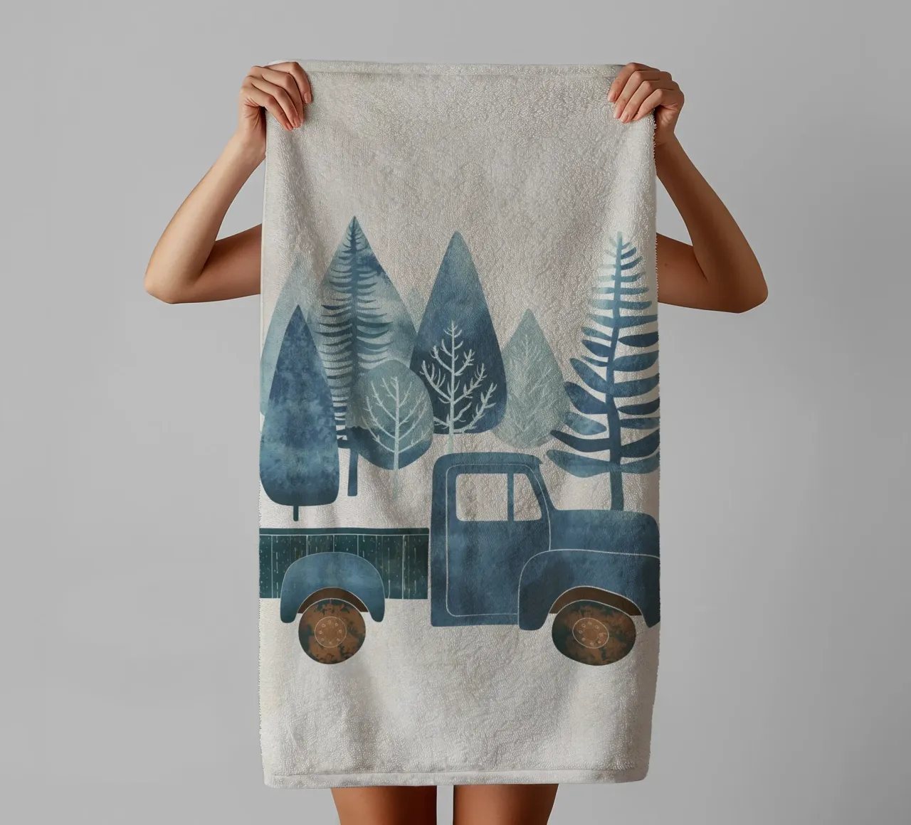 Boho Nursery 11 Truck asciugamano da bagno da Boho Print Collection