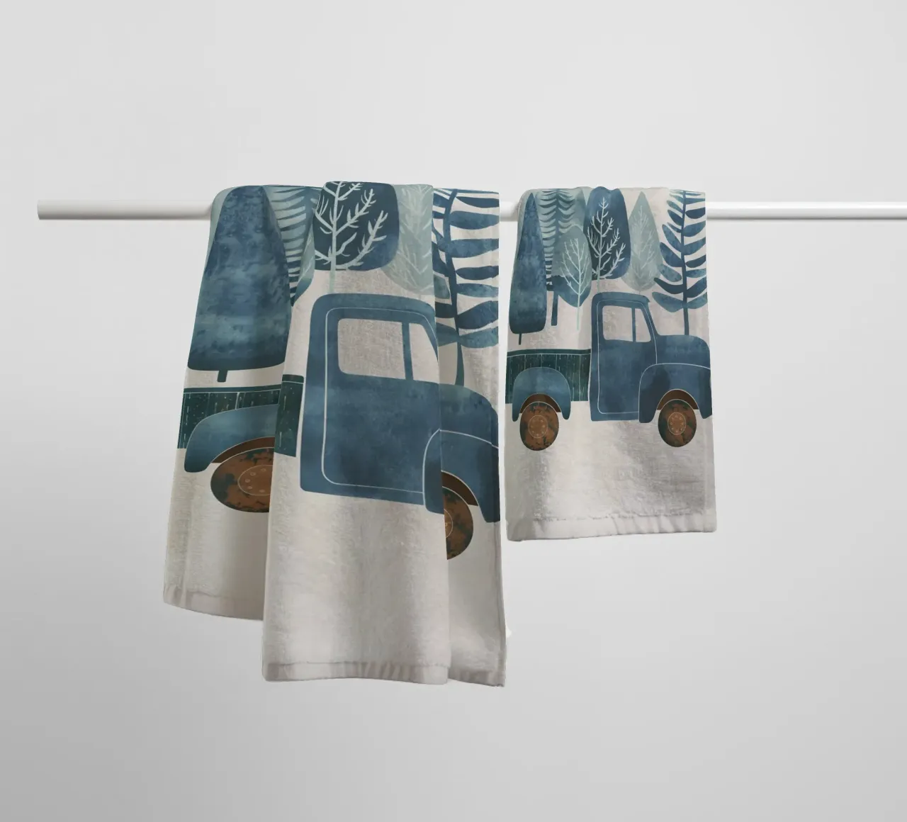 Boho Nursery 11 Truck asciugamano da bagno da Boho Print Collection