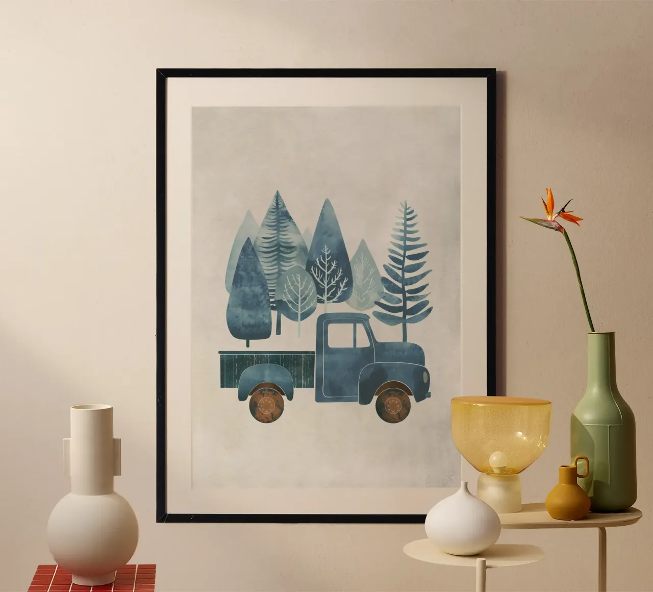 Boho Nursery 11 Truck carta hahnemühle da Boho Print Collection