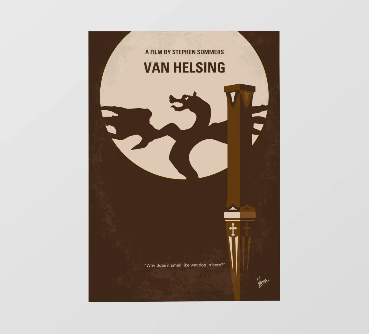 No1107 My Van Helsing minimal movie poster telo in pvc da Chungkong