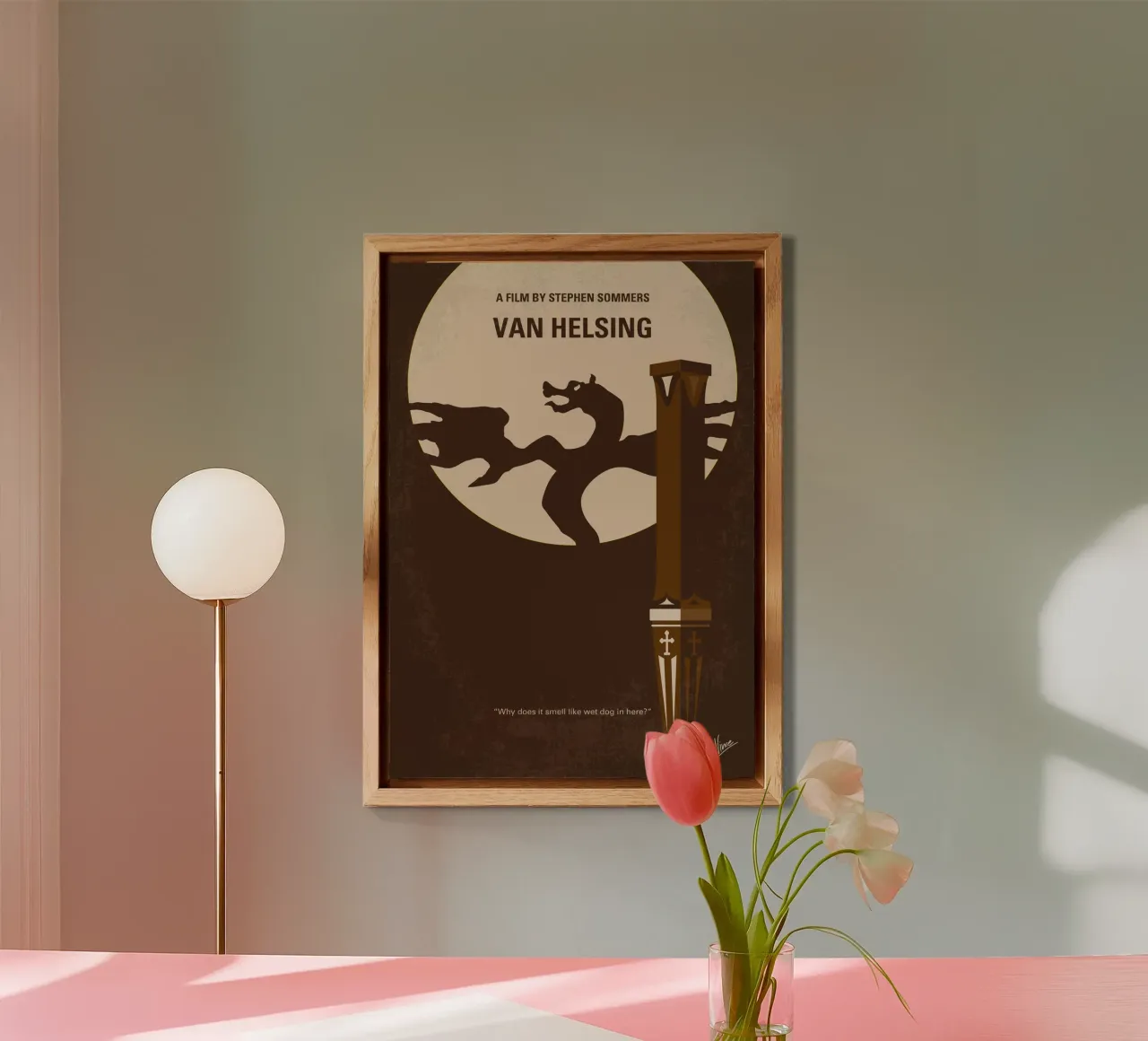 No1107 My Van Helsing minimal movie poster alluminio dibond da Chungkong