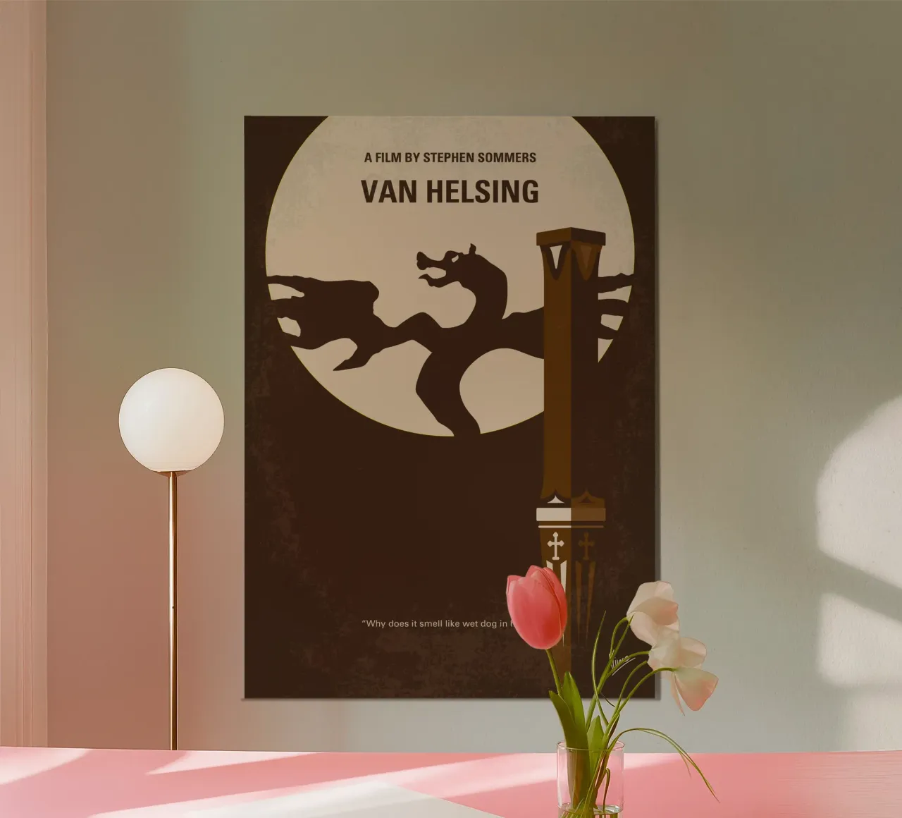 No1107 My Van Helsing minimal movie poster alluminio dibond da Chungkong