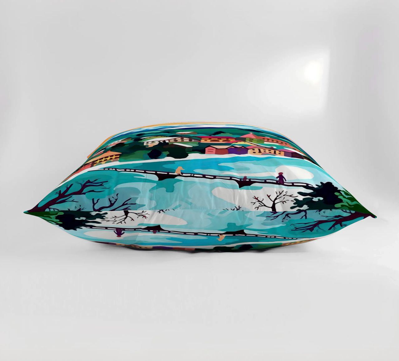 Interlaken, Schweiz, Bergsee, Reisekunst Kissen von Peaches Art Prints