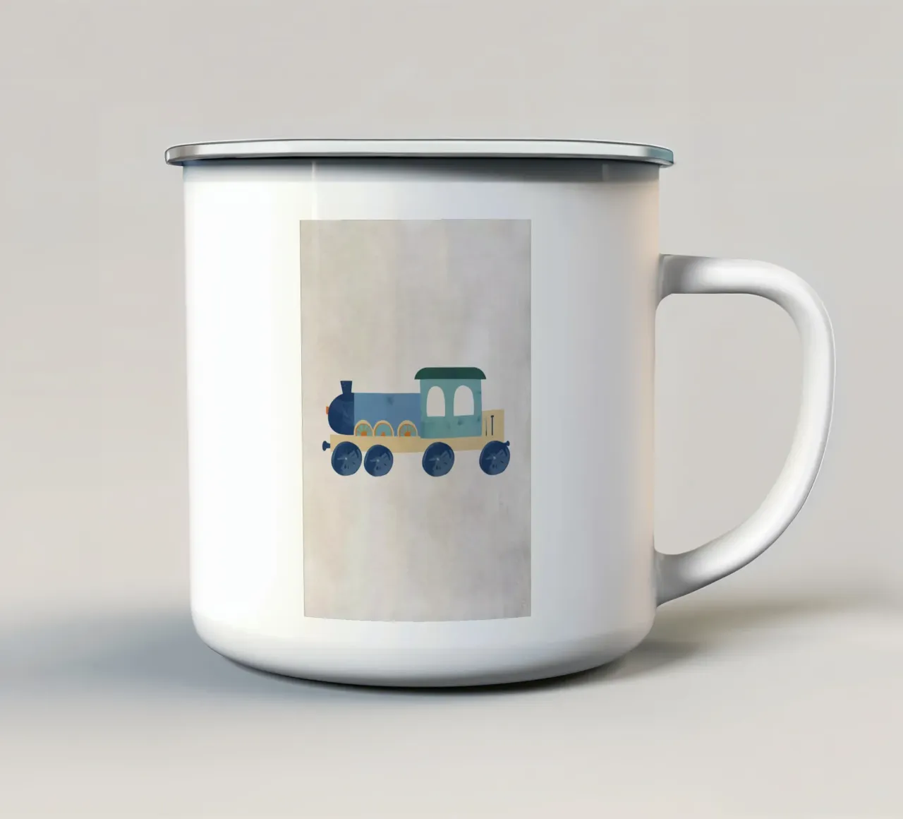 Boho Nursery 12 Locomotive tazza in smalto da Boho Print Collection