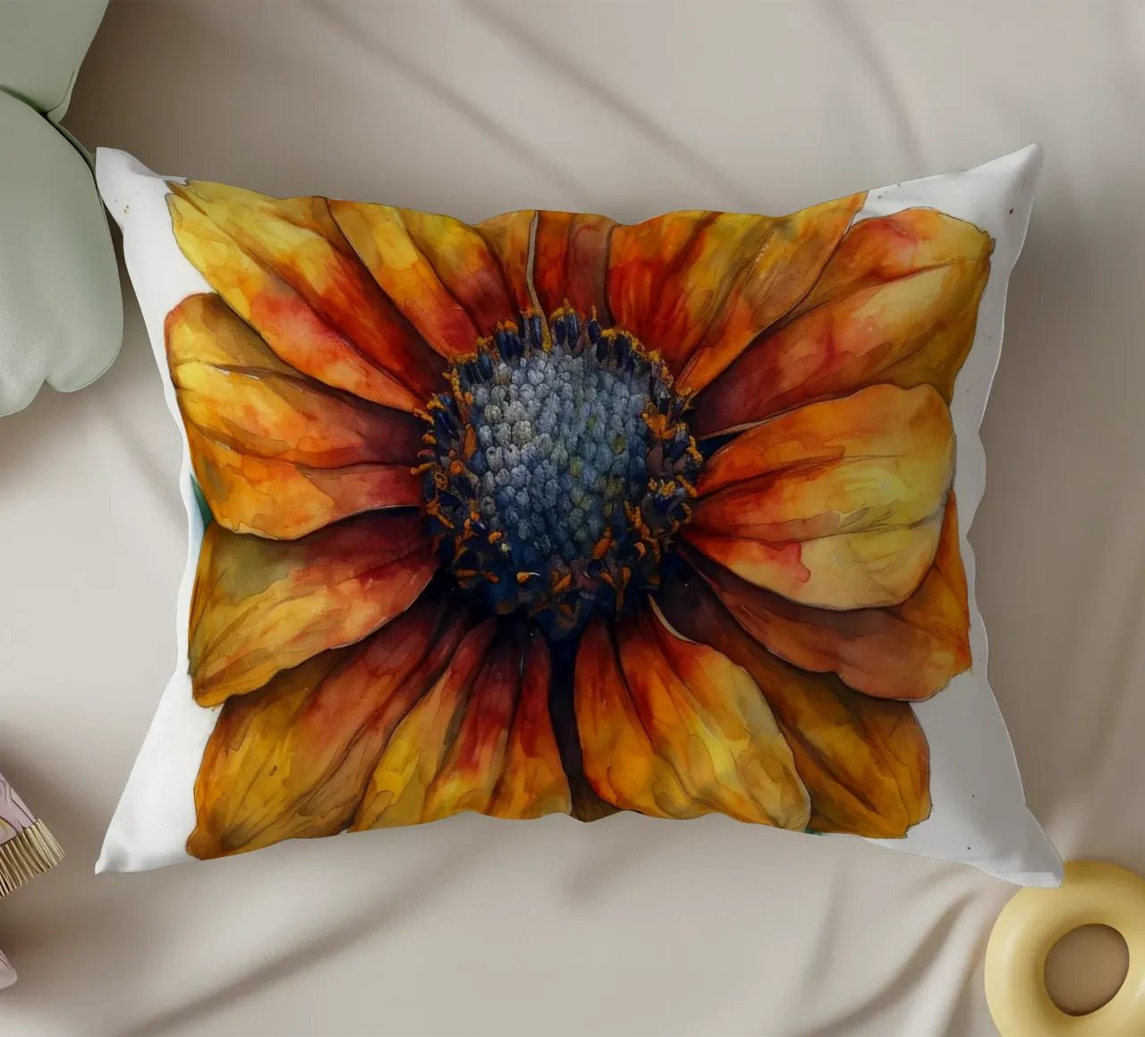 Fiore di Helenium 1 cuscino da Bold Blooms