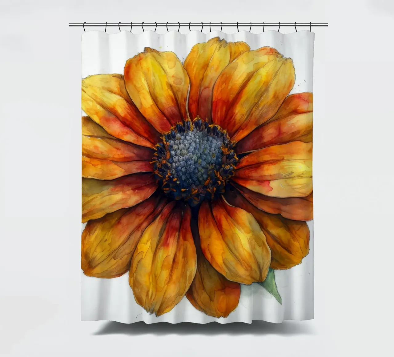 Fiore di Helenium 1 tenda da doccia da Bold Blooms