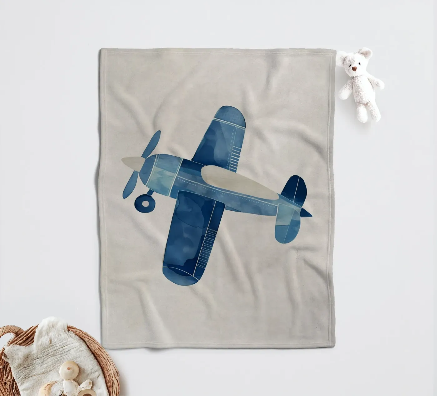 Boho Nursery 12 Plane Fleecedecke von Boho Print Collection