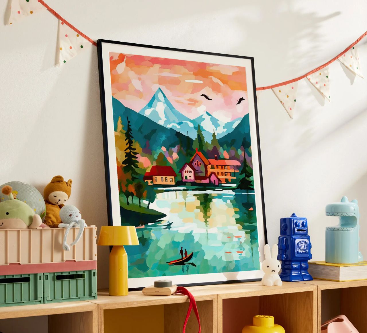 Schweiz, Interlaken, Seekabine Reisekunst Poster von Peaches Art Prints