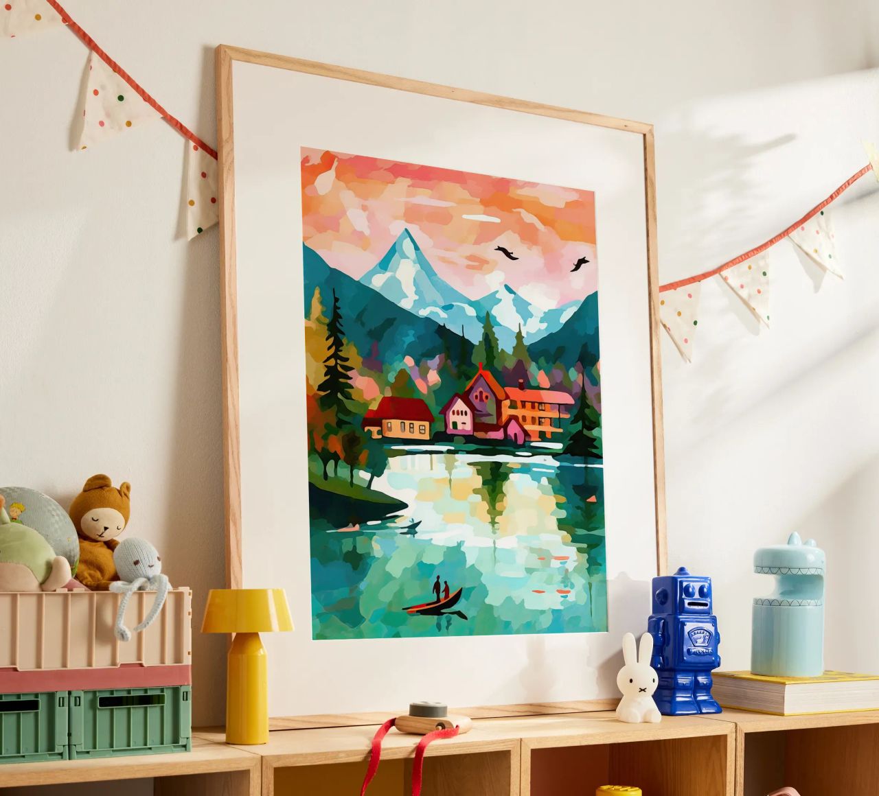 Schweiz, Interlaken, Seekabine Reisekunst Poster von Peaches Art Prints