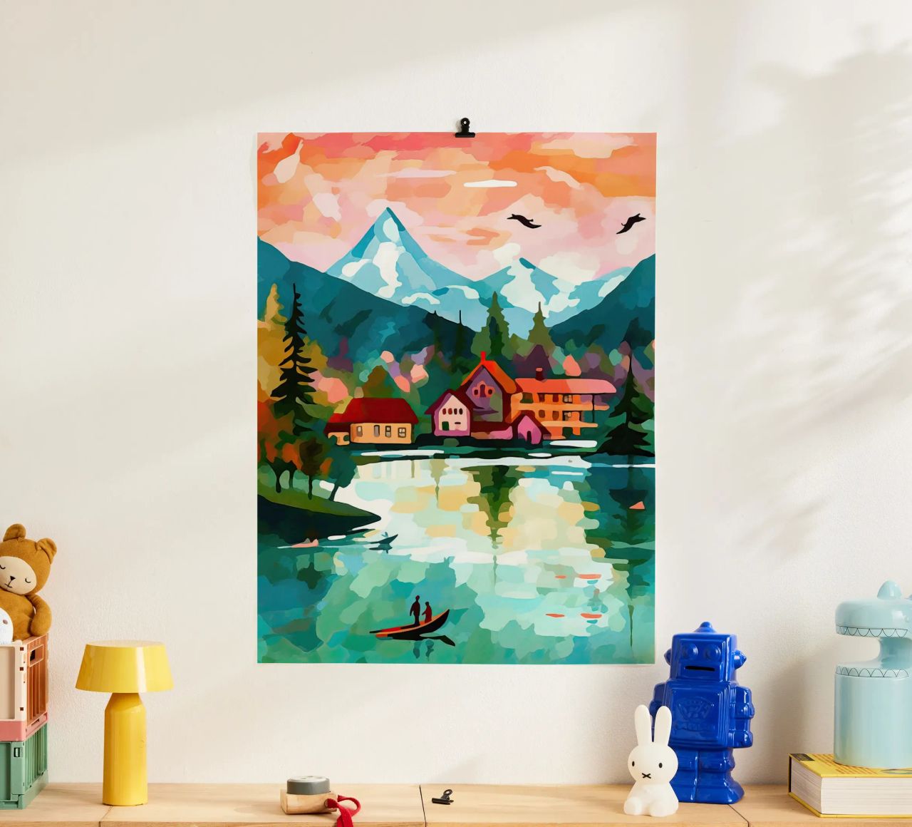 Schweiz, Interlaken, Seekabine Reisekunst Poster von Peaches Art Prints