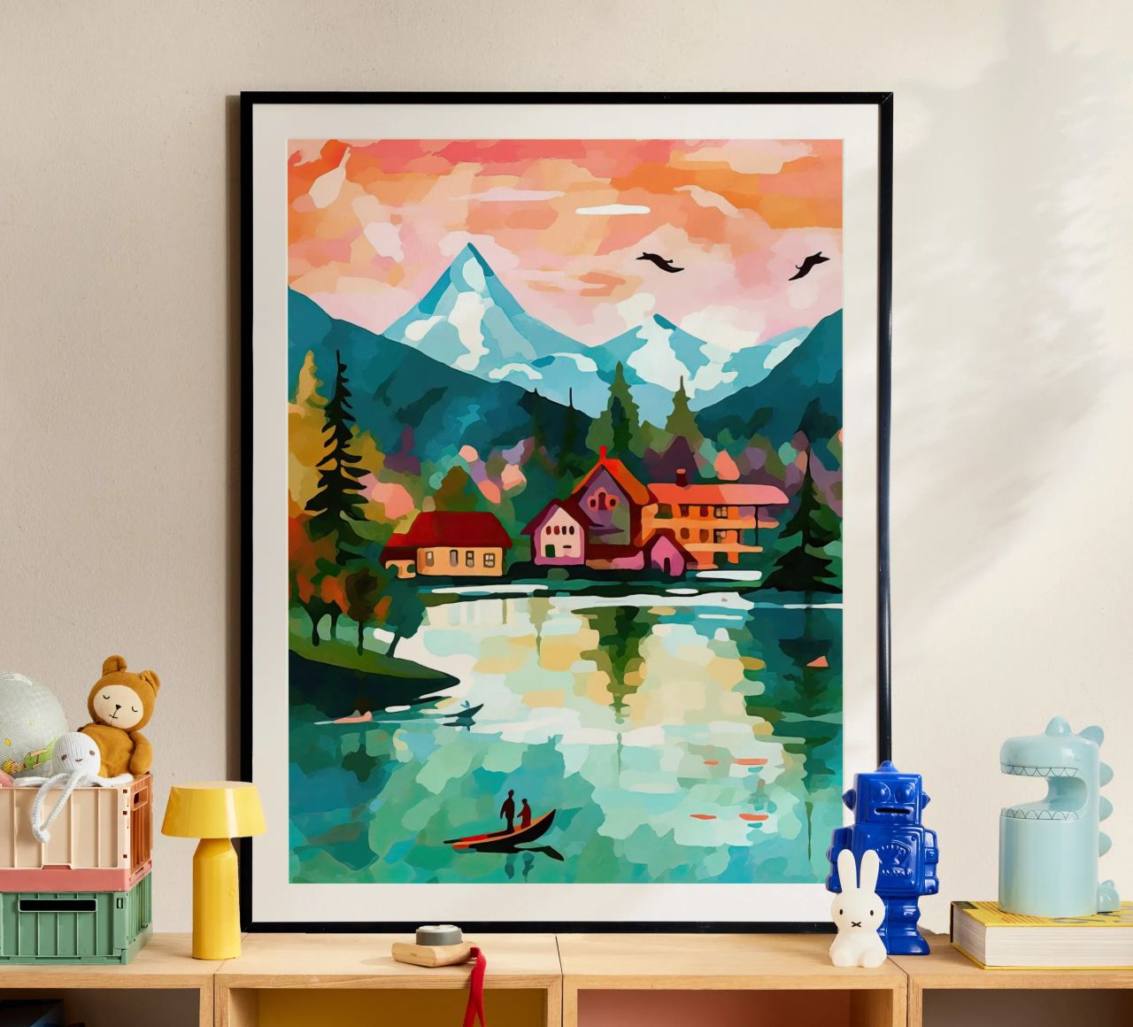 Schweiz, Interlaken, Seekabine Reisekunst Poster von Peaches Art Prints