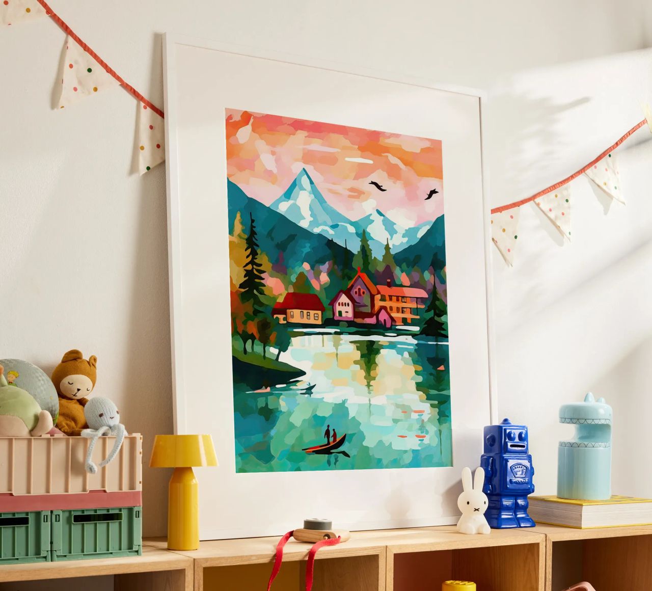 Schweiz, Interlaken, Seekabine Reisekunst Poster von Peaches Art Prints