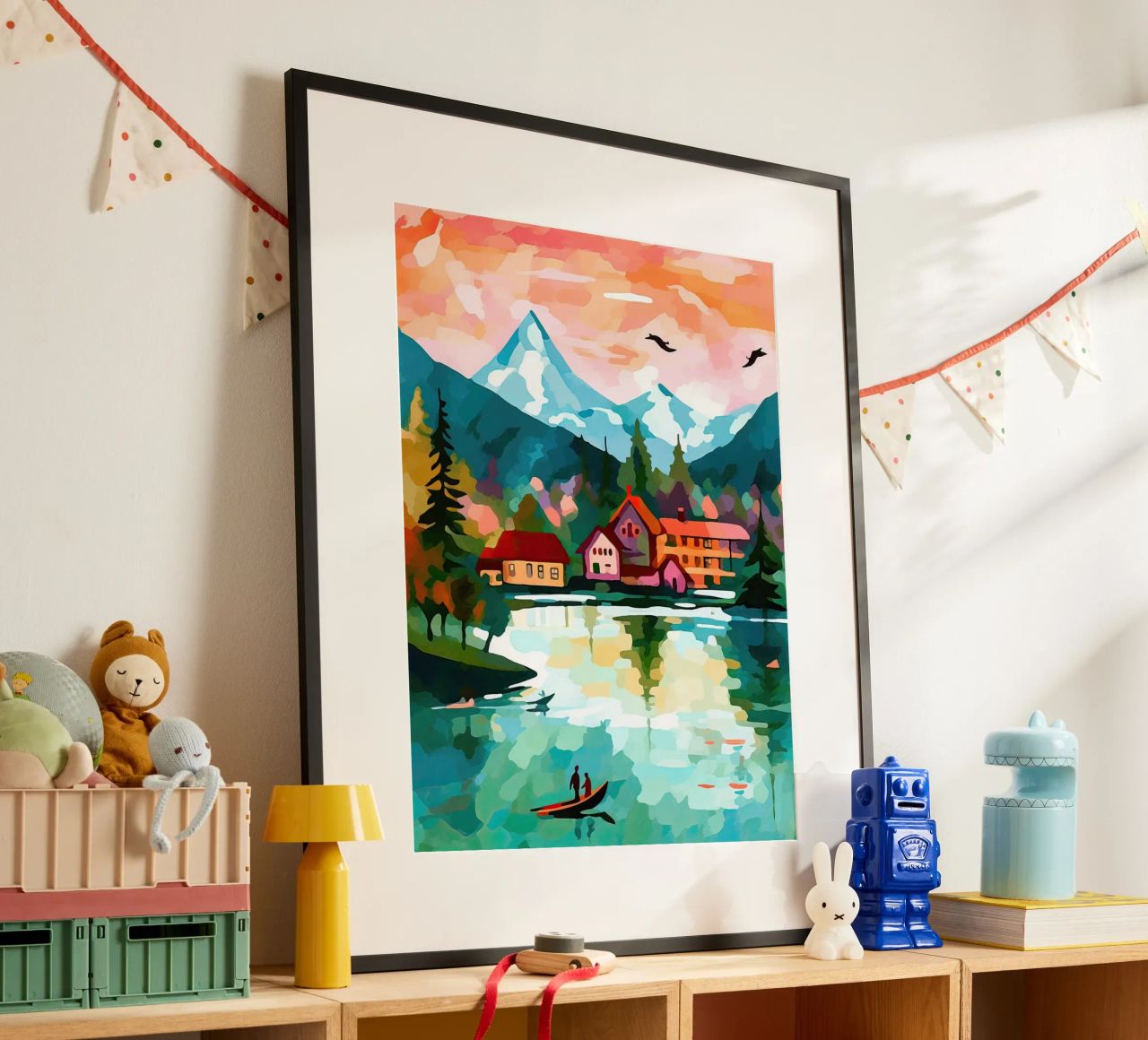 Schweiz, Interlaken, Seekabine Reisekunst Poster von Peaches Art Prints